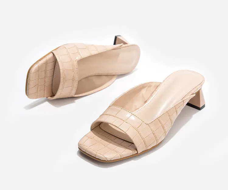 Just Don't Care Unique Print Low Heels