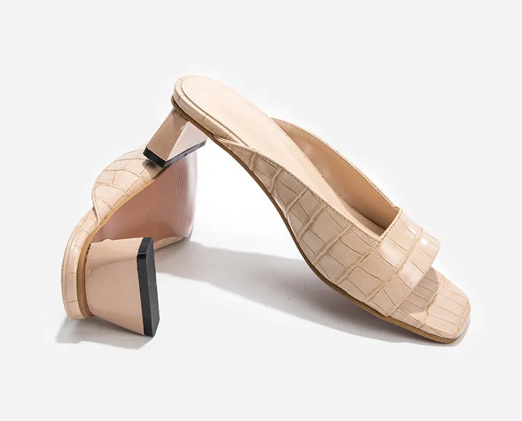 Just Don't Care Unique Print Low Heels