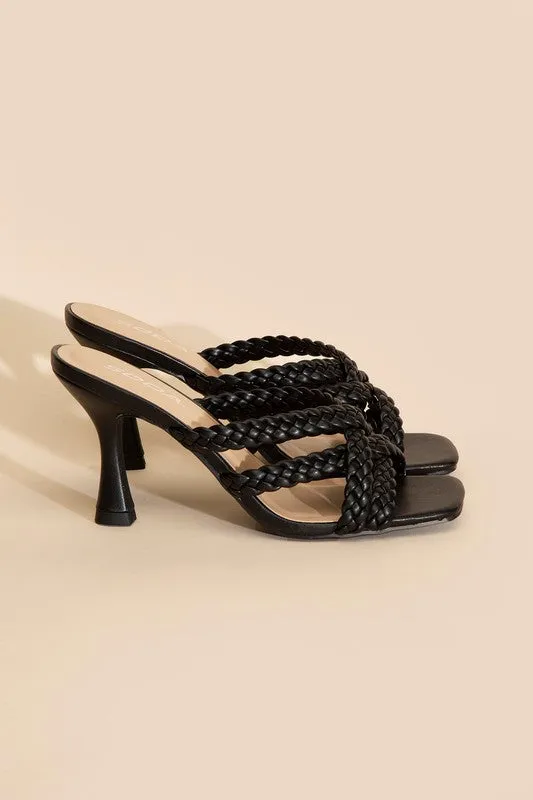 Kellen Double Cross Braided Heels