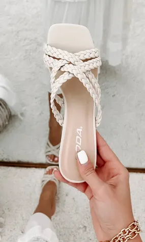 Kellen Double Cross Braided Heels