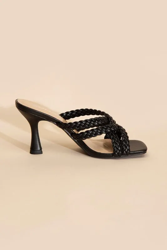 Kellen Double Cross Braided Heels