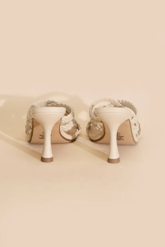 Kellen Double Cross Braided Heels