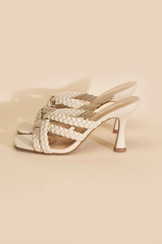 Kellen Double Cross Braided Heels