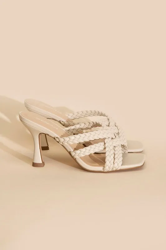 Kellen Double Cross Braided Heels