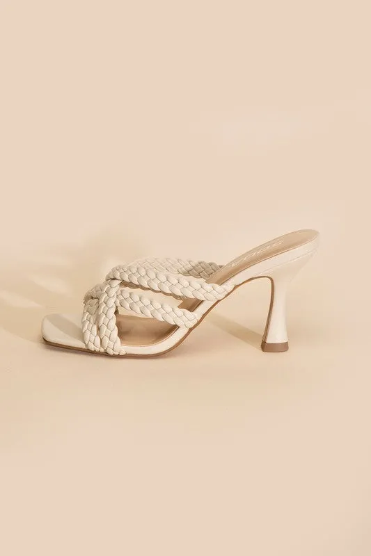 Kellen Double Cross Braided Heels