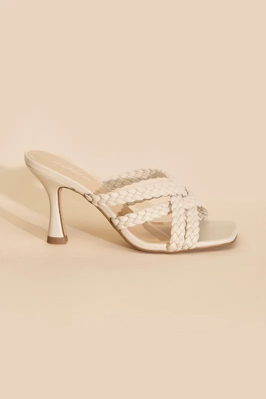 Kellen Double Cross Braided Heels