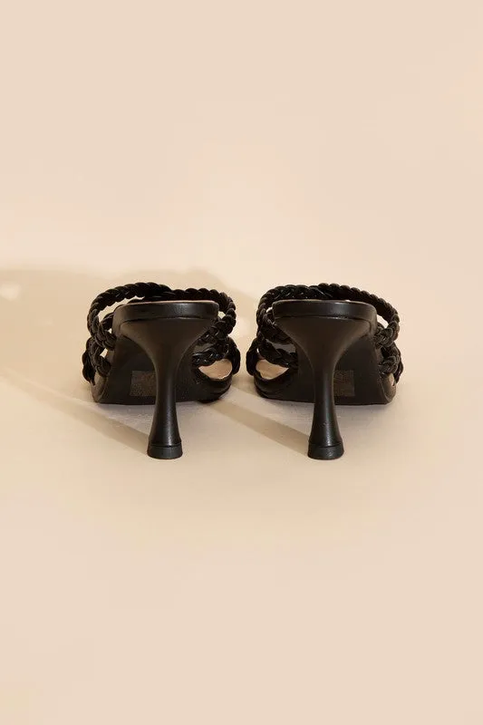 Kellen Double Cross Braided Heels