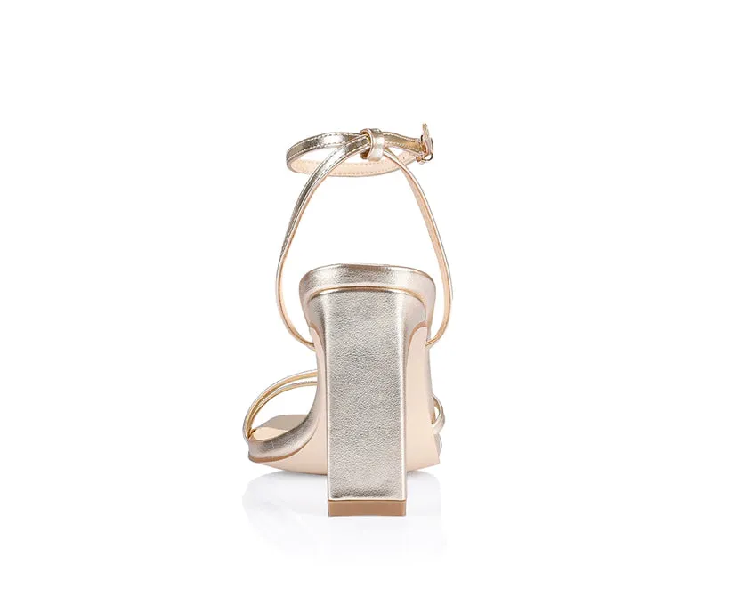 KIMMY SLIM STRAPPY HEEL CHAMPAGNE