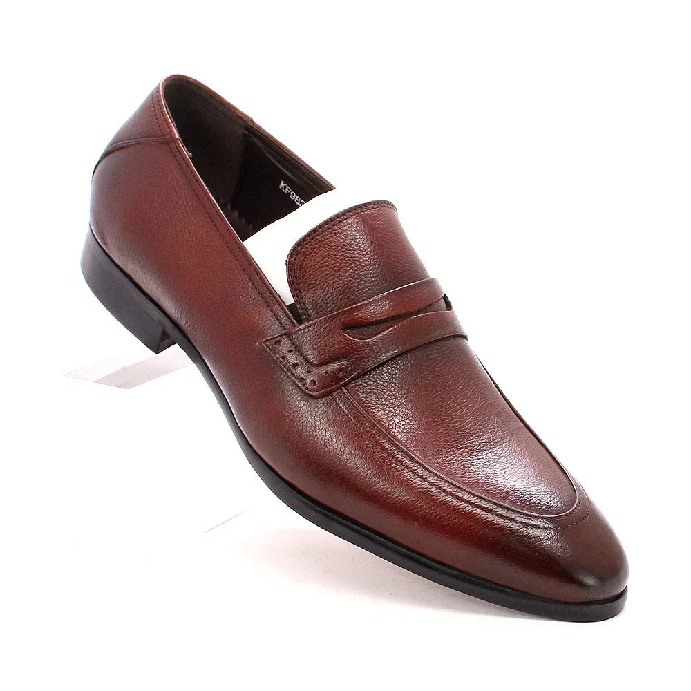 Leather One Pedal Slip on Loafers Business Formal Men's Leather Shoes