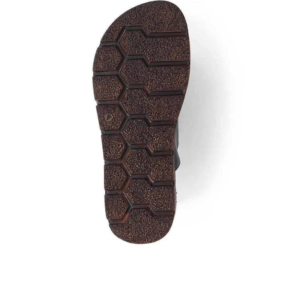 Leather Slip On Sandals - LUCK39009 / 325 535
