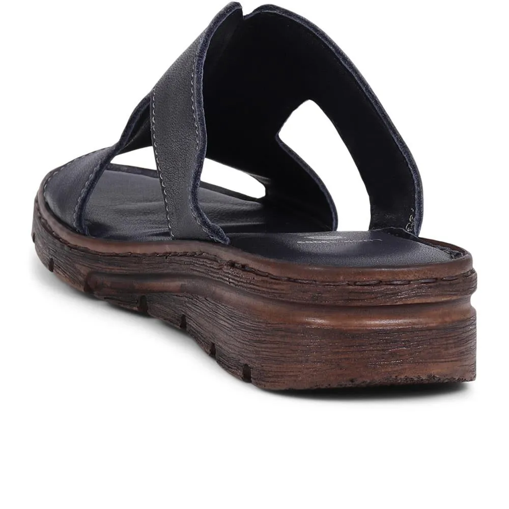 Leather Slip On Sandals - LUCK39009 / 325 535