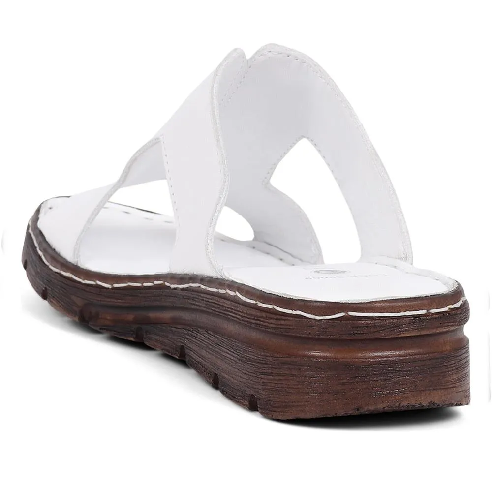 Leather Slip On Sandals - LUCK39009 / 325 535