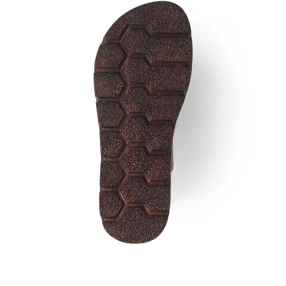 Leather Slip On Sandals - LUCK39009 / 325 535