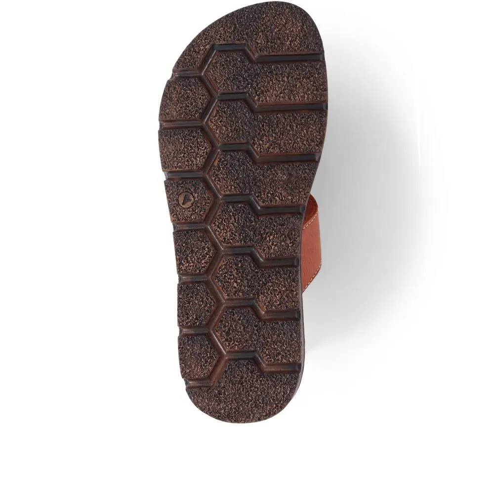 Leather Slip On Sandals - LUCK39009 / 325 535