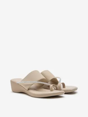 LUNA BLU Ivory Diamante Embellished Sandals