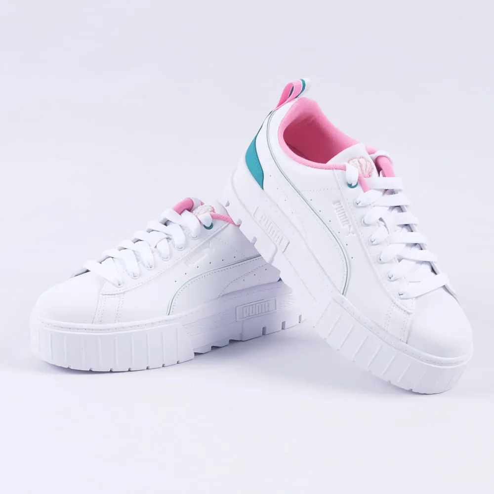 Mayze Retro Resort Sneakers (White/Pink/Green)