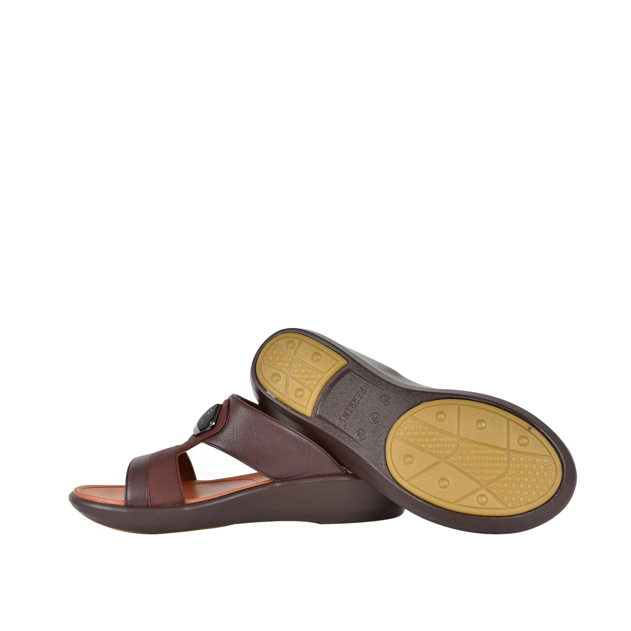 Mens Ferrini Slip-On Arabic Sandals Maroon