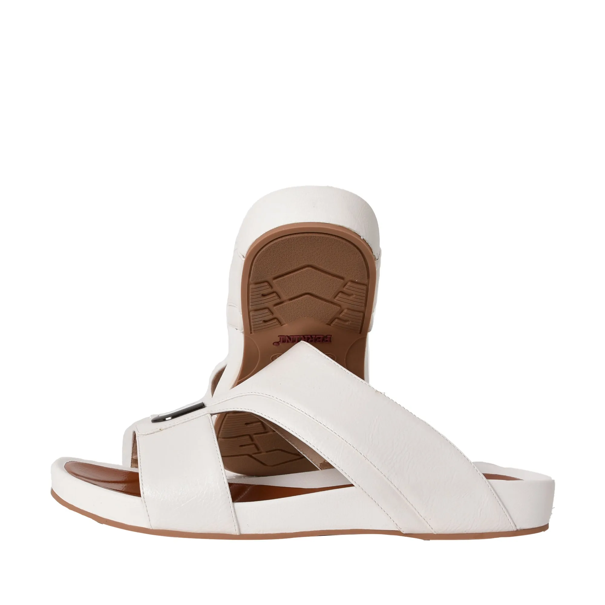 Mens Jumbo Arabic Sandals White