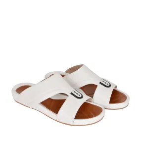 Mens Jumbo Arabic Sandals White