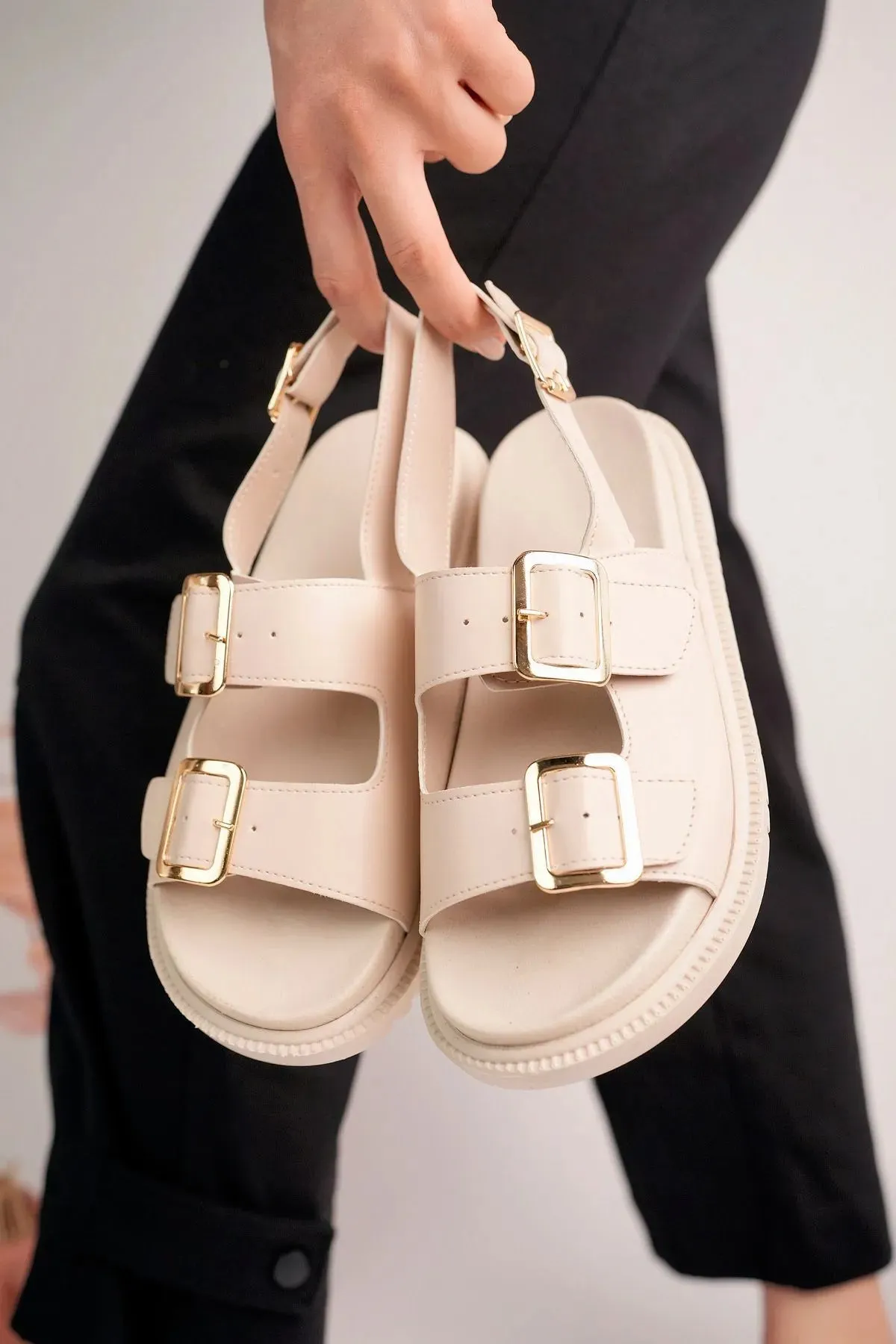 Orthopedic Beige Women Comfort Sandal