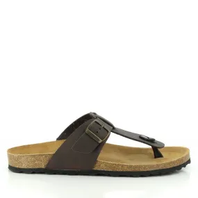 Plakton 100012 Dark Brown Thong Sandals