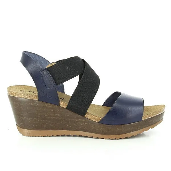 Plakton 525286 Navy Cross-Strap Wedges