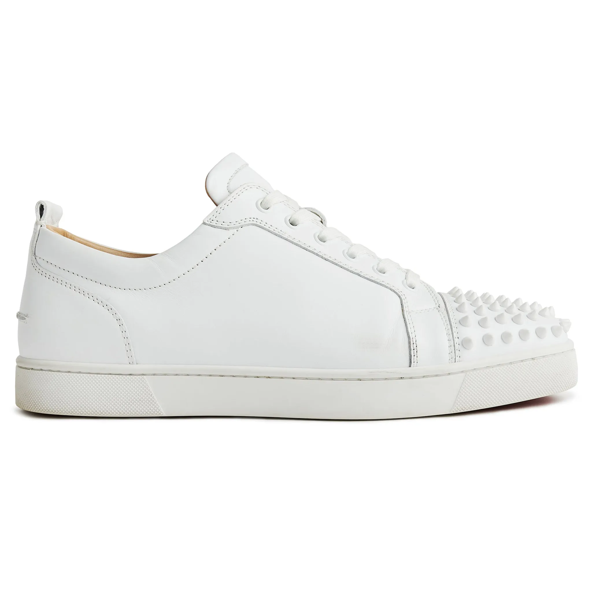 Preloved - Christian Louboutin Louis Junior Spikes Leather White