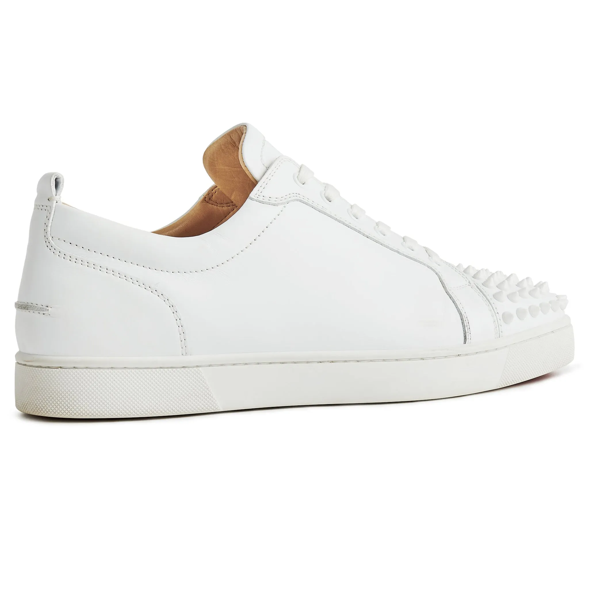 Preloved - Christian Louboutin Louis Junior Spikes Leather White