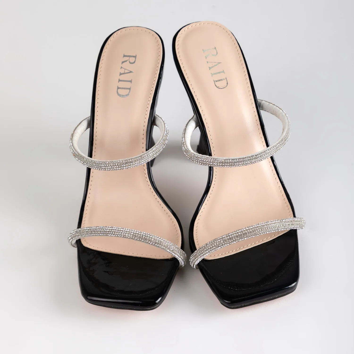RAID Beulah Heeled Mule in Black
