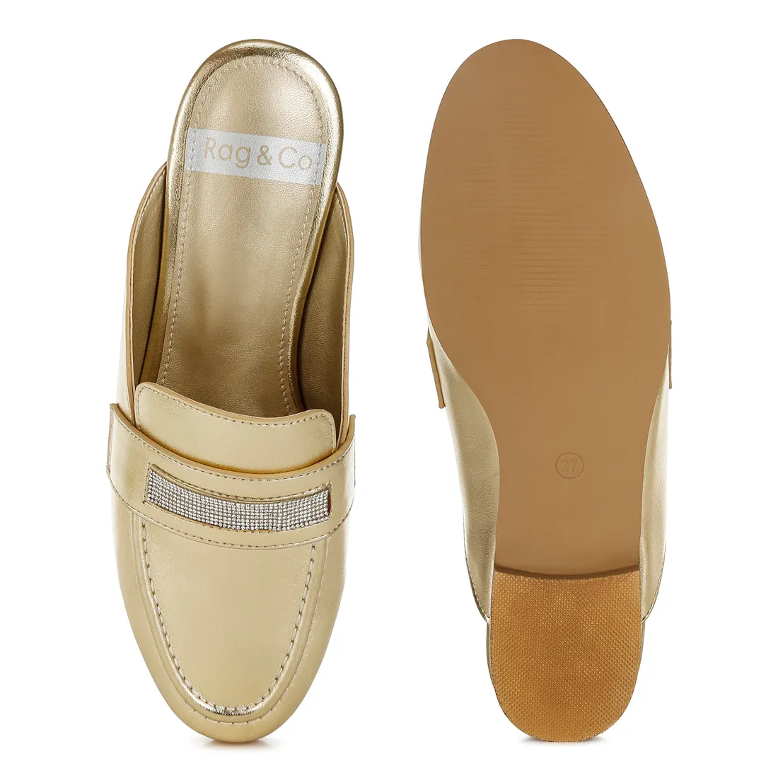 Rhinestones Slip On Mules