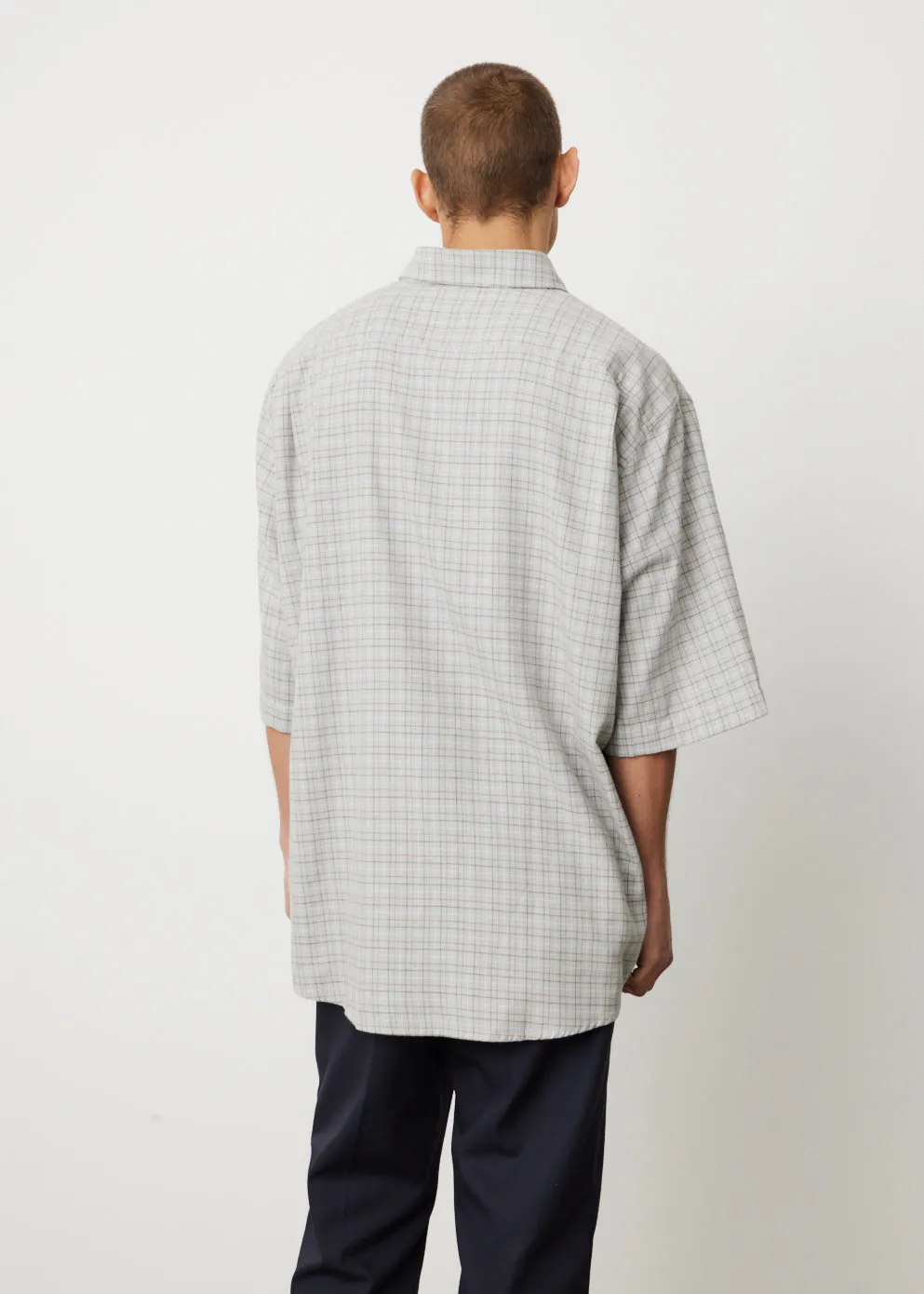 Sandros Short Sleeve Windowpane Shirt