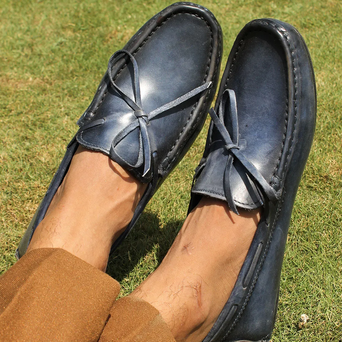 Sapphire Blue Patina Loafers