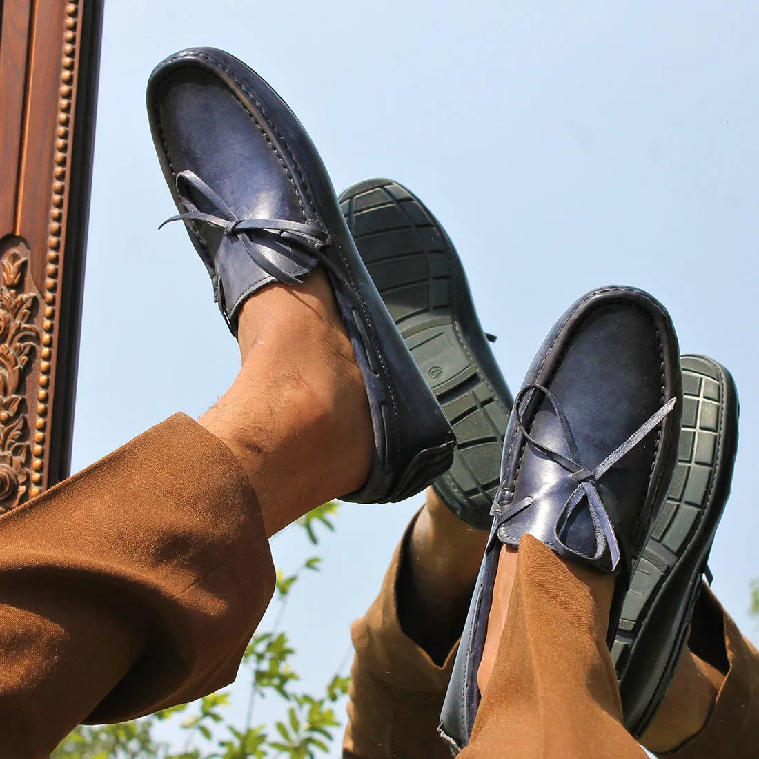 Sapphire Blue Patina Loafers