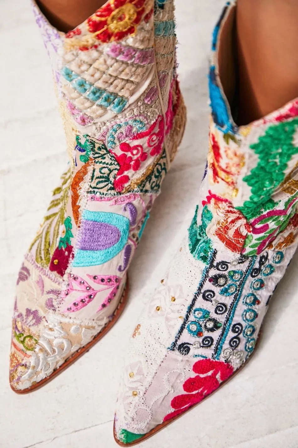 SELINA PATCHWORK WESTERN BOOTS X FREE PEOPLE