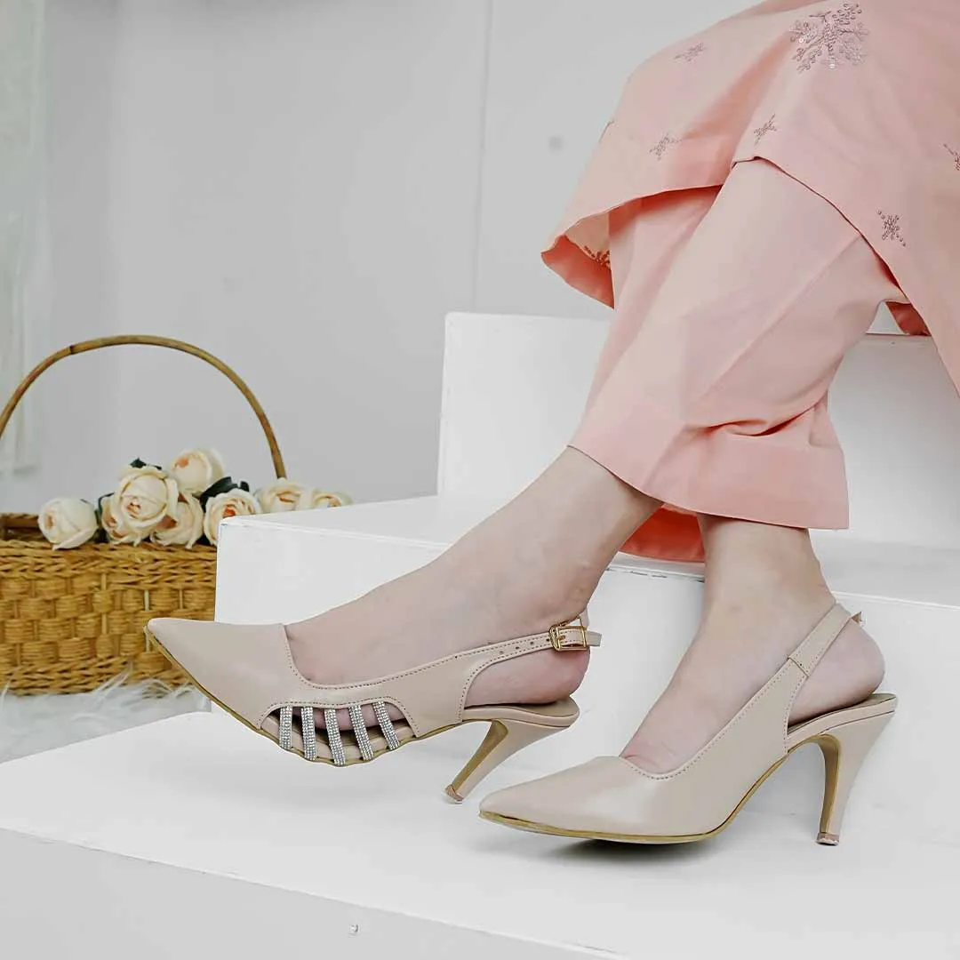 Side Stripe Heels Pink