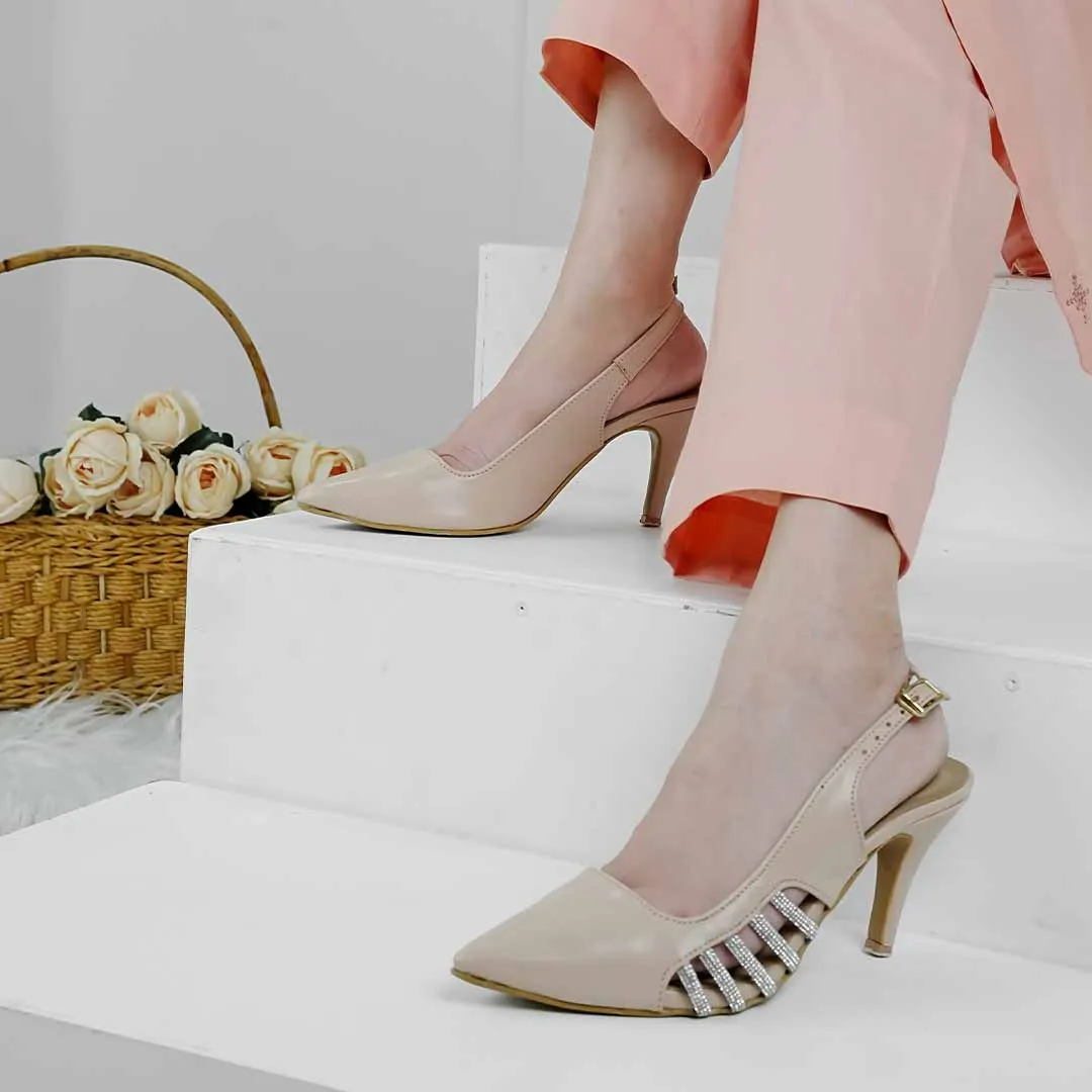 Side Stripe Heels Pink