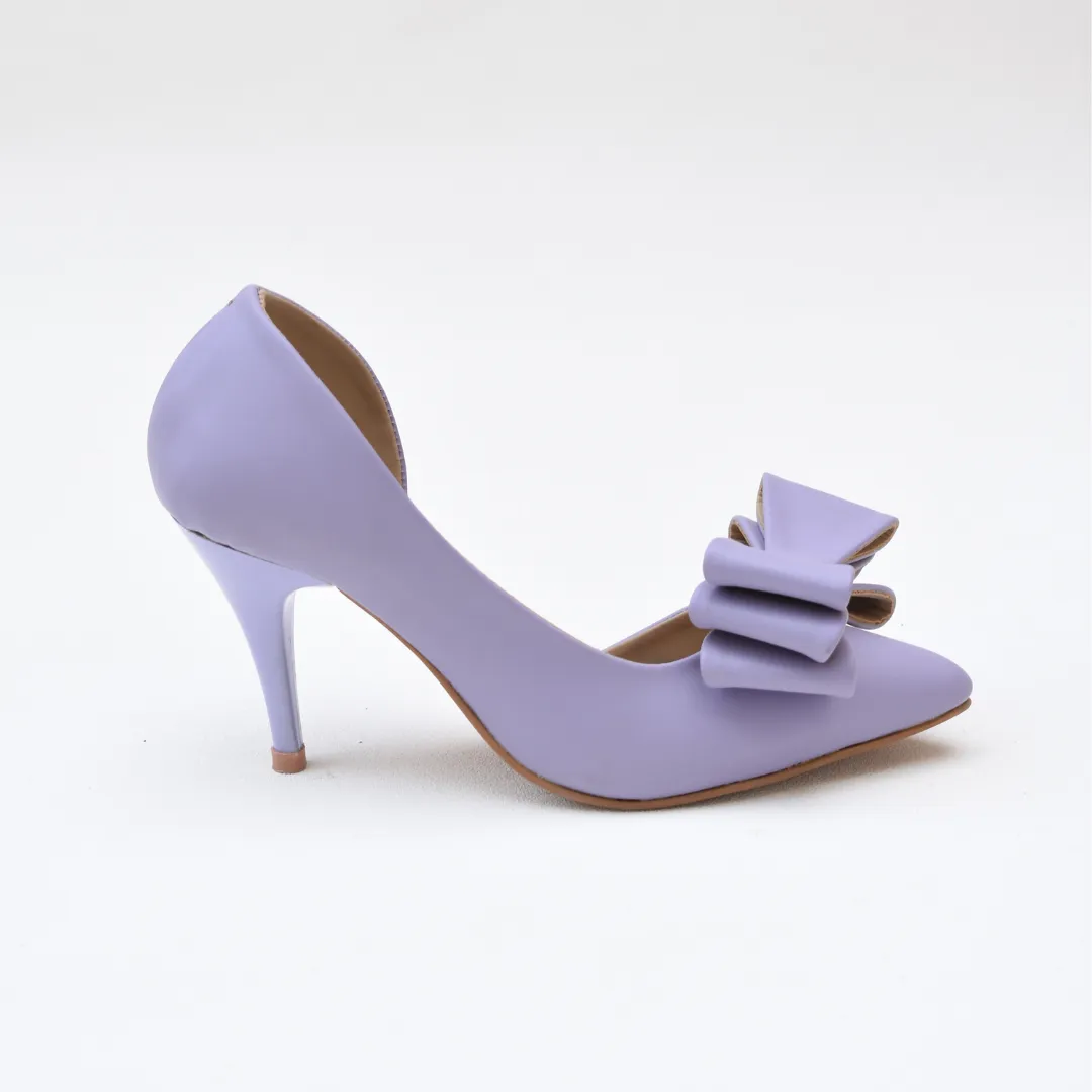 Slingback Bow Heels Purple