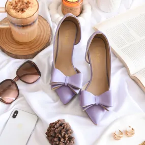 Slingback Bow Heels Purple