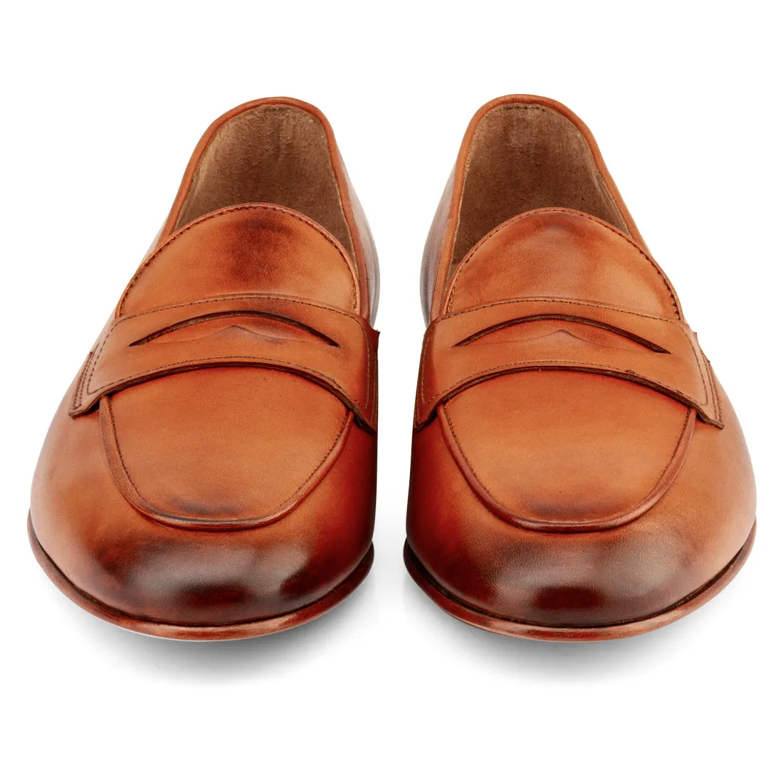 Tan Penny Belgian Loafers