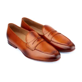 Tan Penny Belgian Loafers