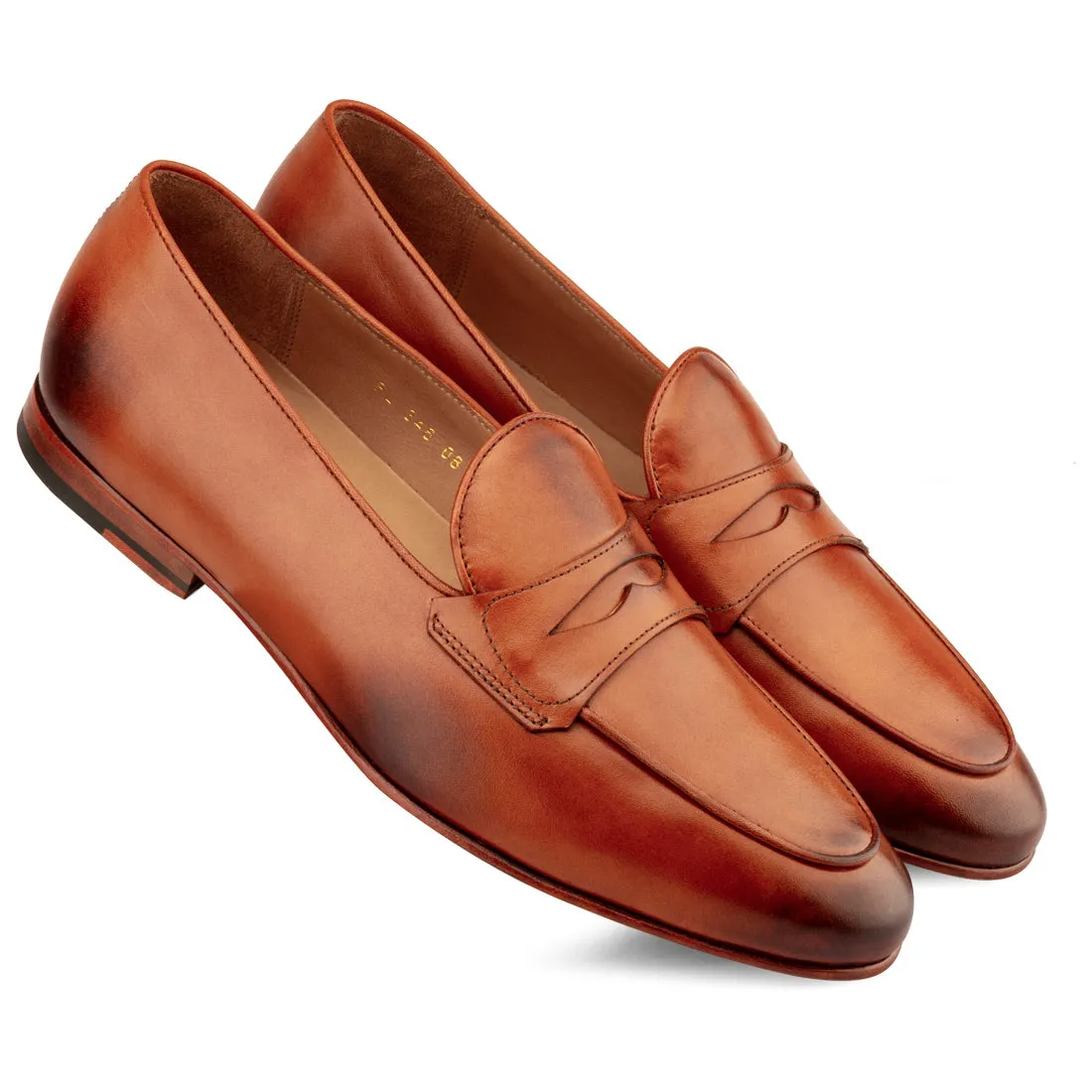 Tan Penny Belgian Loafers