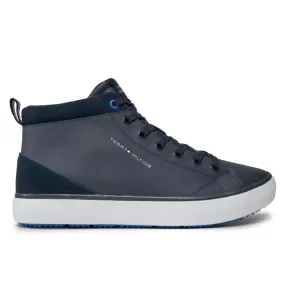 Tommy Hilfiger TH Hi Vulc Cleat LTH Mix Sneaker Men - NVY