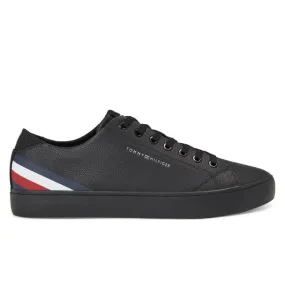 Tommy Hilfiger Th Hi Vulc Core Low LTH Stripes Sneaker Men - BLK