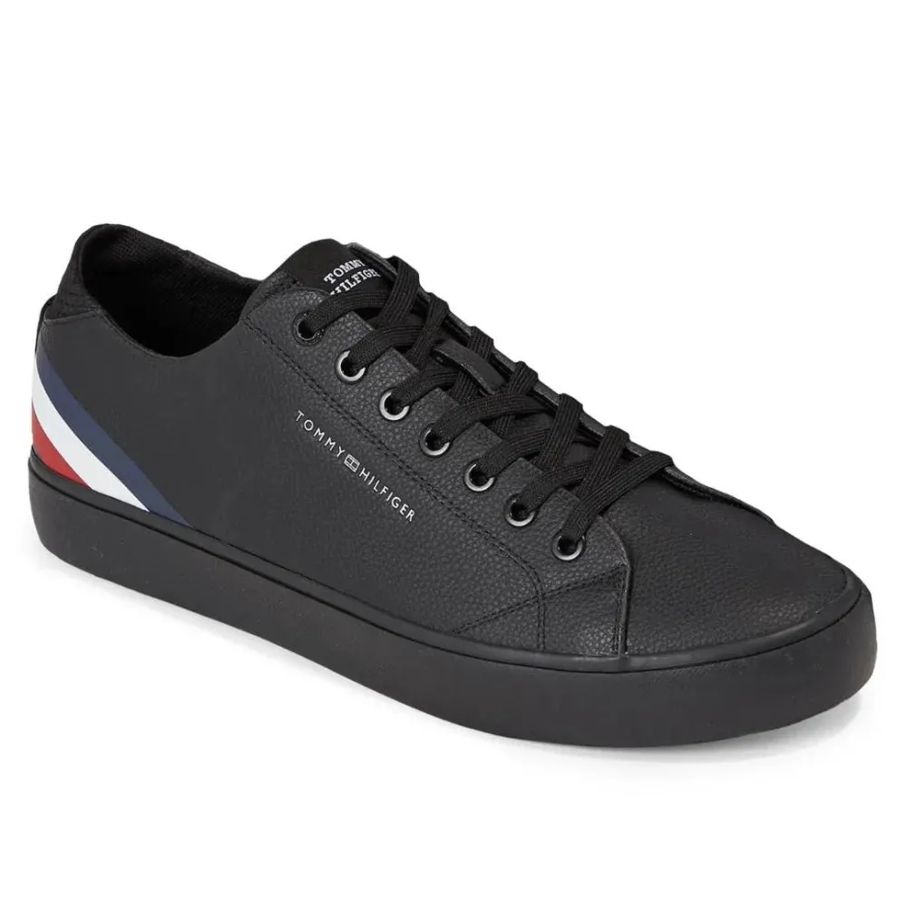 Tommy Hilfiger Th Hi Vulc Core Low LTH Stripes Sneaker Men - BLK