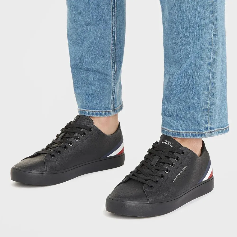 Tommy Hilfiger Th Hi Vulc Core Low LTH Stripes Sneaker Men - BLK
