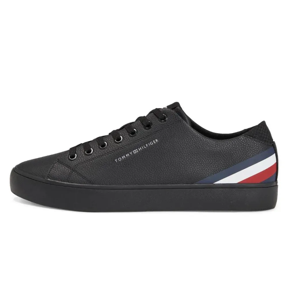 Tommy Hilfiger Th Hi Vulc Core Low LTH Stripes Sneaker Men - BLK