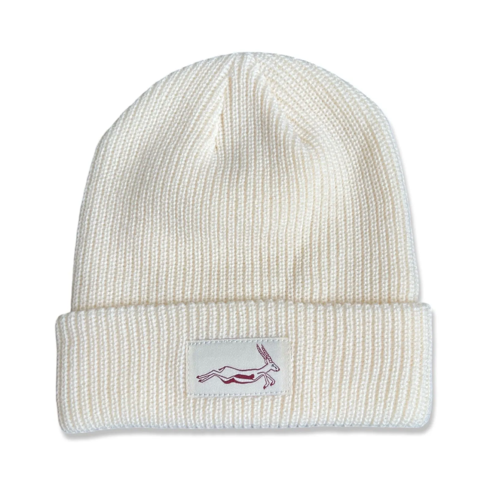 Vintage Gazelle Fisherman Beanie - Cream/Burgundy