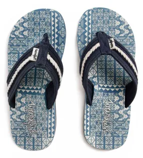 Weird Fish Womens Salcombe Printed Flip Flops - China Blue