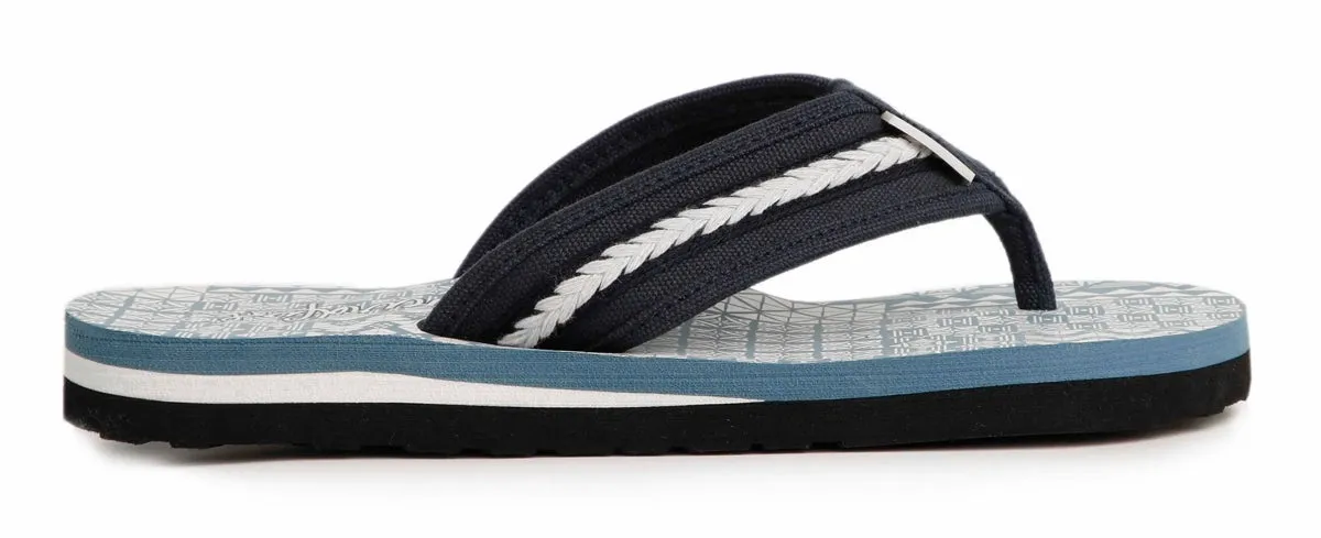 Weird Fish Womens Salcombe Printed Flip Flops - China Blue