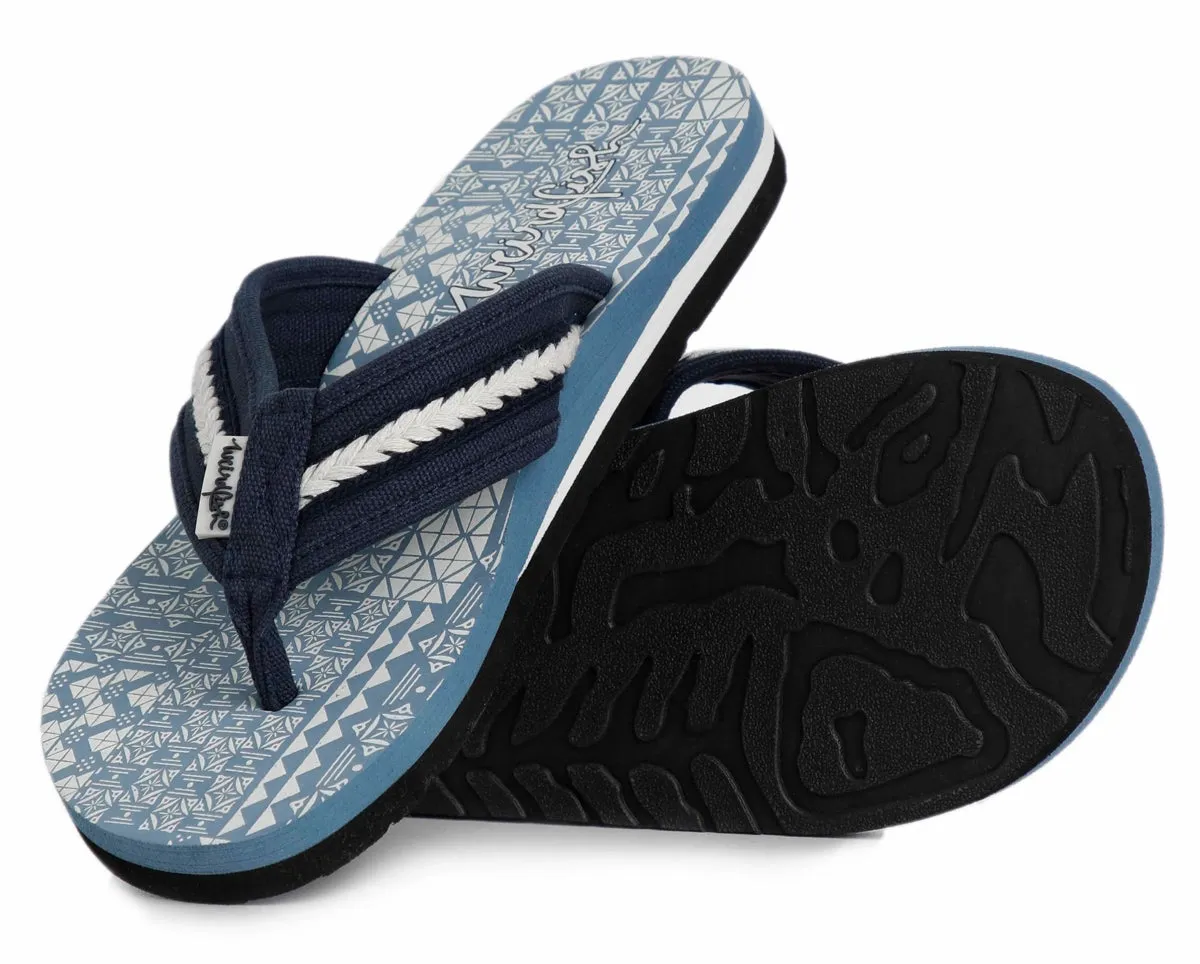 Weird Fish Womens Salcombe Printed Flip Flops - China Blue